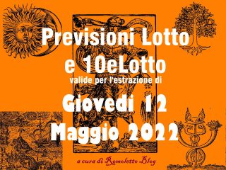 Previsione Lotto 12 Maggio 2022